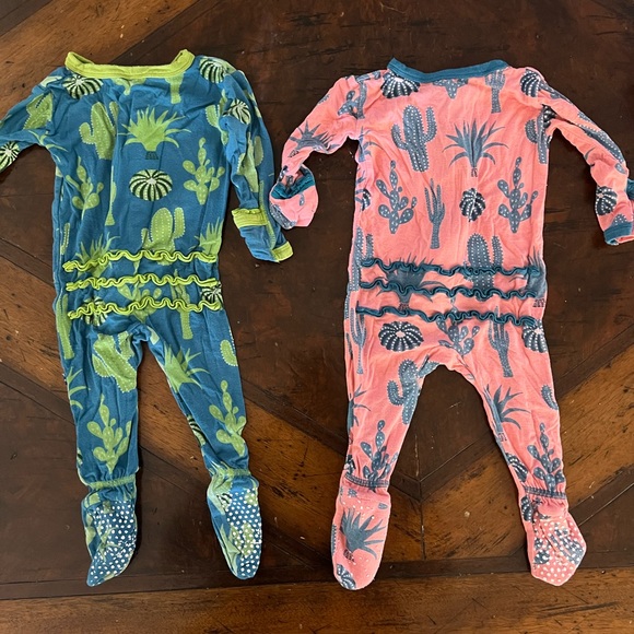 Kickee Pants Cactus Footies 3-6 Months - Picture 2 of 4